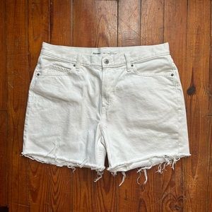 Slouchy White Shorts